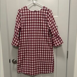 Checkered Dress in Red and White